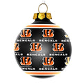 Cincinnati Bengals Repeat Print Glass Ball Ornament