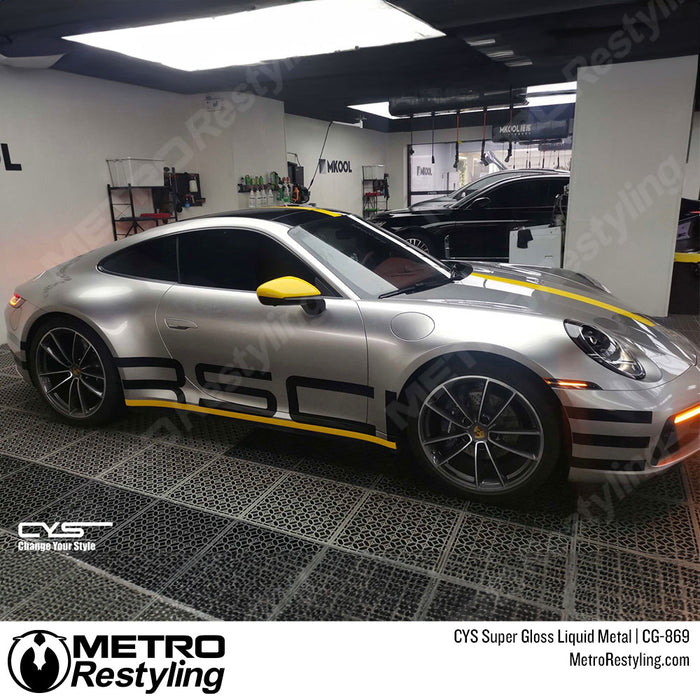 porsche gray vinyl wrap