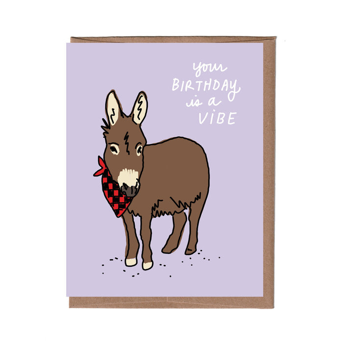 Donkey with Bandana Birthday Card