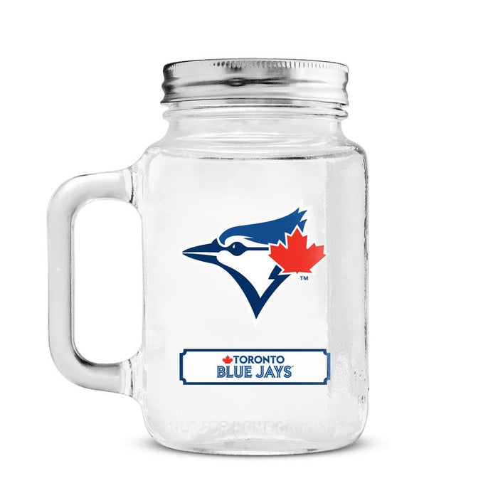 High Quality Glass 20oz Mason Jar-TORONTO BLUE JAYS