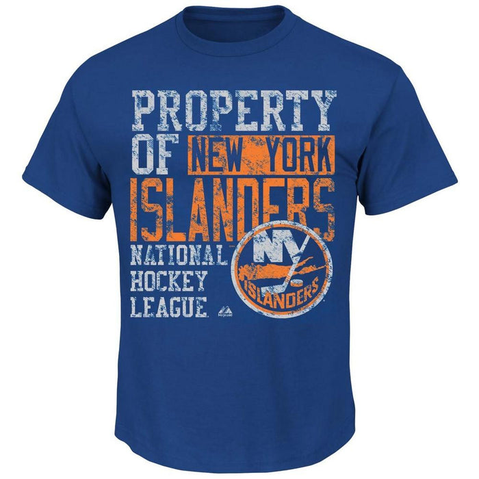 Majestic New York Islanders Wild Double Minor T-Shirt - Royal Blue  Large