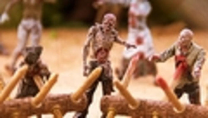 McFarlane Walking Dead TV Walker Barrier Building Set