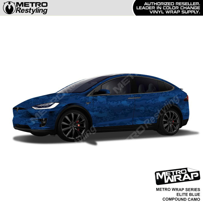 Metro Wrap Compound Elite Blue Camouflage Vinyl Film