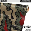 Metro Wrap Compound Militant Red Camouflage Vinyl Film