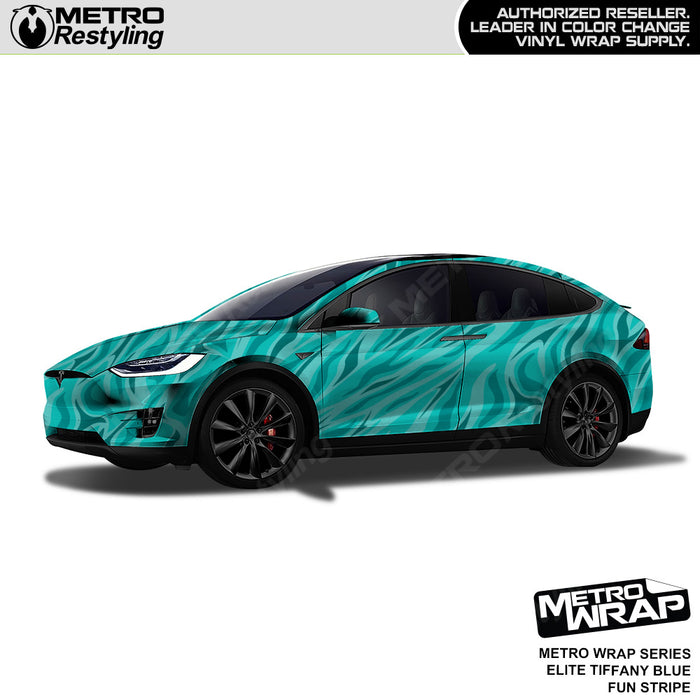 Metro Wrap Fun Stripe Elite Tiffany Blue Camouflage Vinyl Film