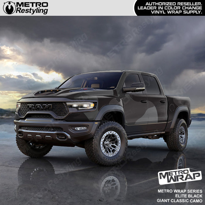 Metro Wrap Giant Classic Elite Black Camouflage Vinyl Film