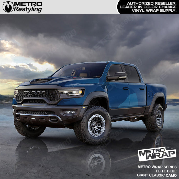 Metro Wrap Giant Classic Elite Blue Camouflage Vinyl Film