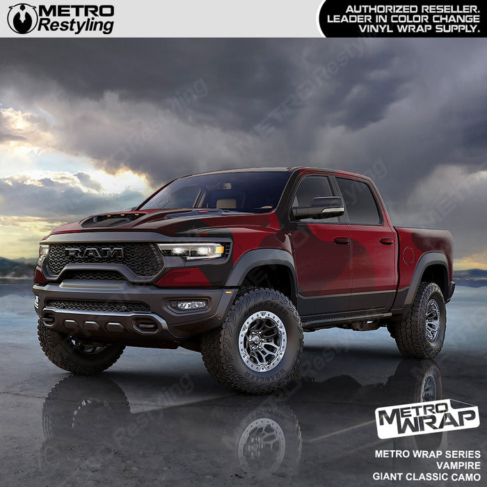 Metro Wrap Giant Classic Vampire Red Camouflage Vinyl Film