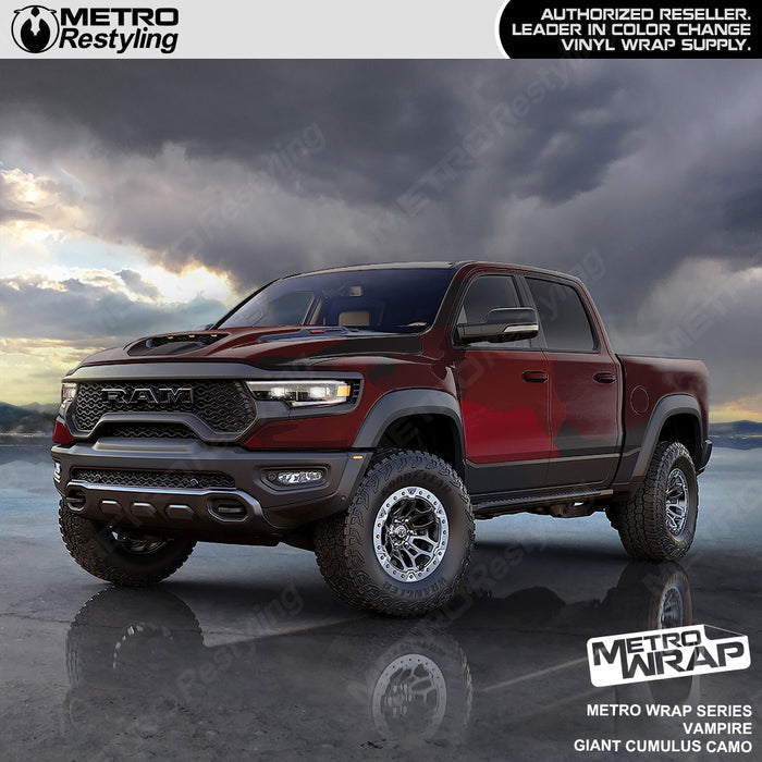 Metro Wrap Giant Cumulus Vampire Red Camouflage Vinyl Film