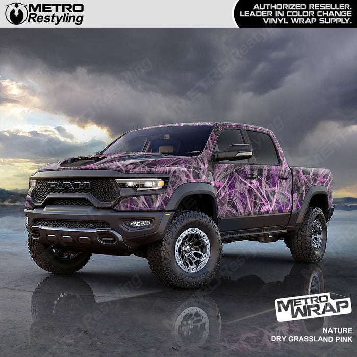Grassland Camo Pink truck wrap