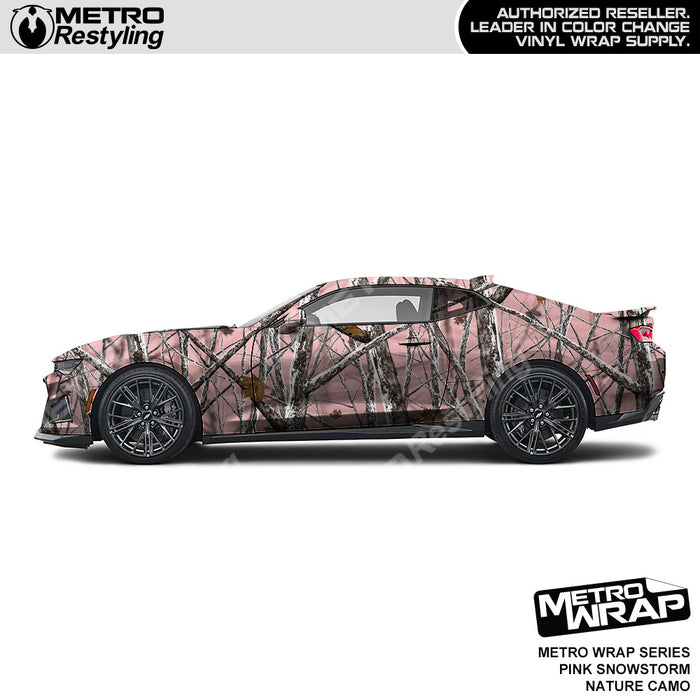 Metro Wrap HD Pink Snowstorm Nature Camouflage Vinyl Film