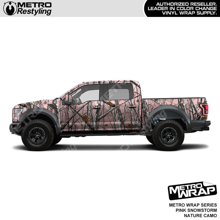 Metro Wrap HD Pink Snowstorm Nature Camouflage Vinyl Film