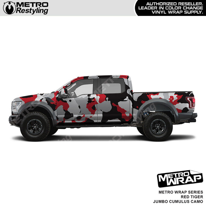 Metro Wrap Jumbo Cumulus Red Tiger Camouflage Vinyl Film - 3M Film - Satin Finish | BLOWOUT STOCK | (15 Sq ft) | 100152