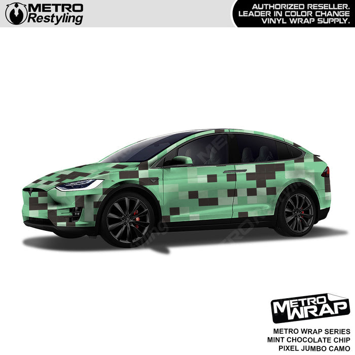 Metro Wrap Jumbo Pixel Mint Chocolate Chip Camouflage Vinyl Film