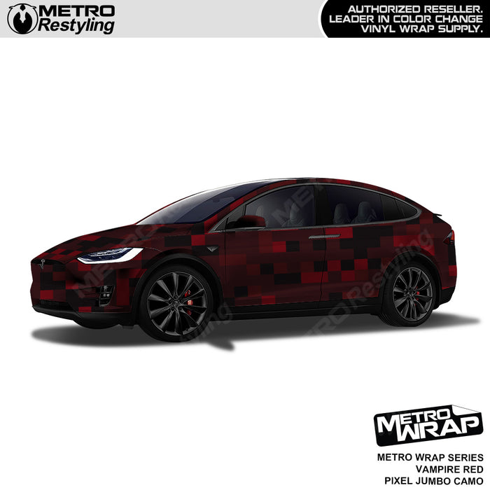 Metro Wrap Jumbo Pixel Vampire Red Camouflage Vinyl Film