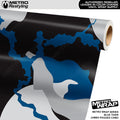 Metro Wrap Jumbo Ragged Blue Tiger Camouflage Vinyl Film