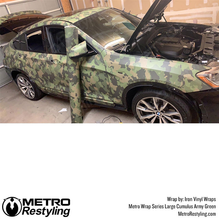 Large Cumulus Army Green Camouflage