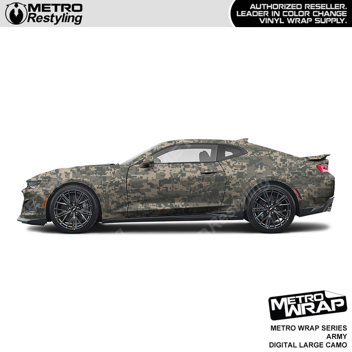 Metro Wrap Large Digital Army Camouflage Vinyl Film