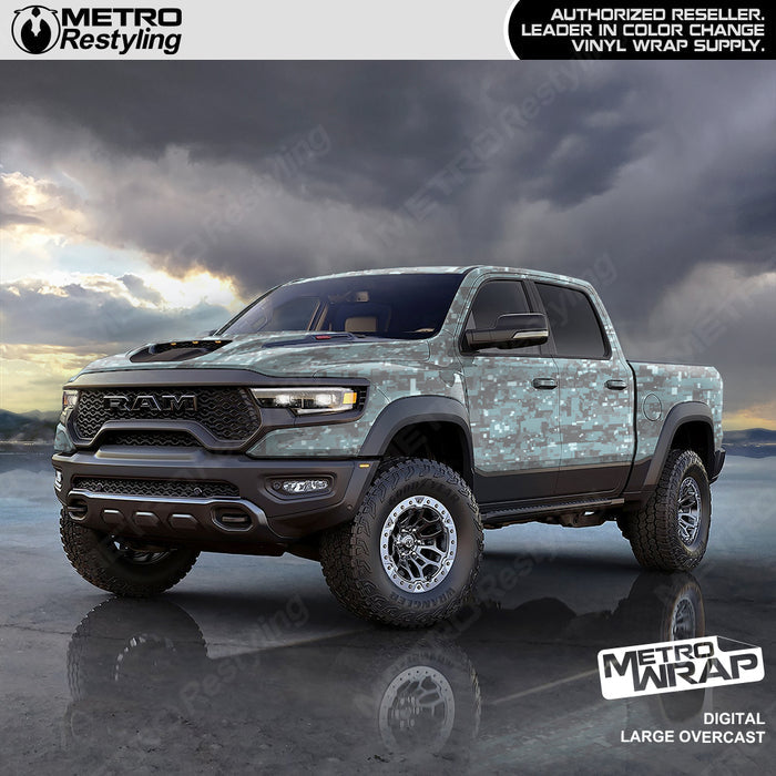 Digital Overcast Camo Vinyl Truck Wrap