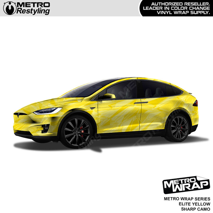 Metro Wrap Sharp Elite Yellow Camouflage Vinyl Film