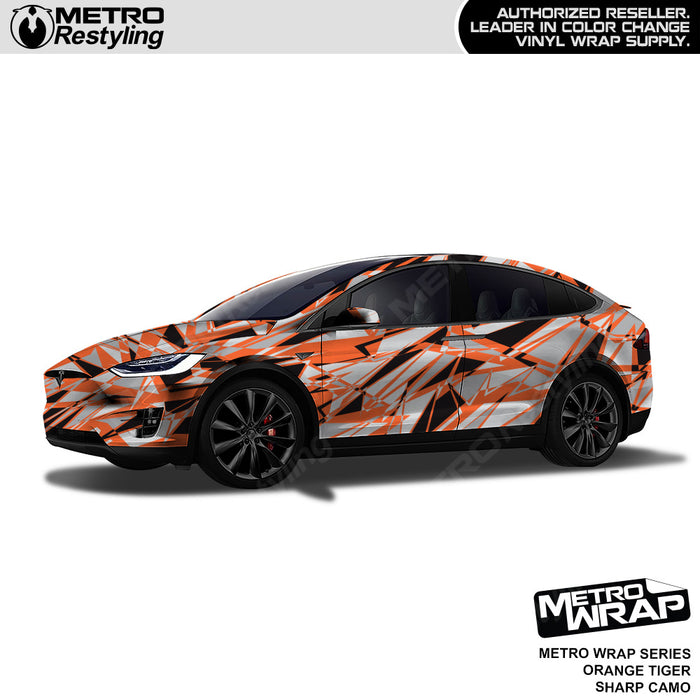Metro Wrap Sharp Orange Tiger Camouflage Vinyl Film