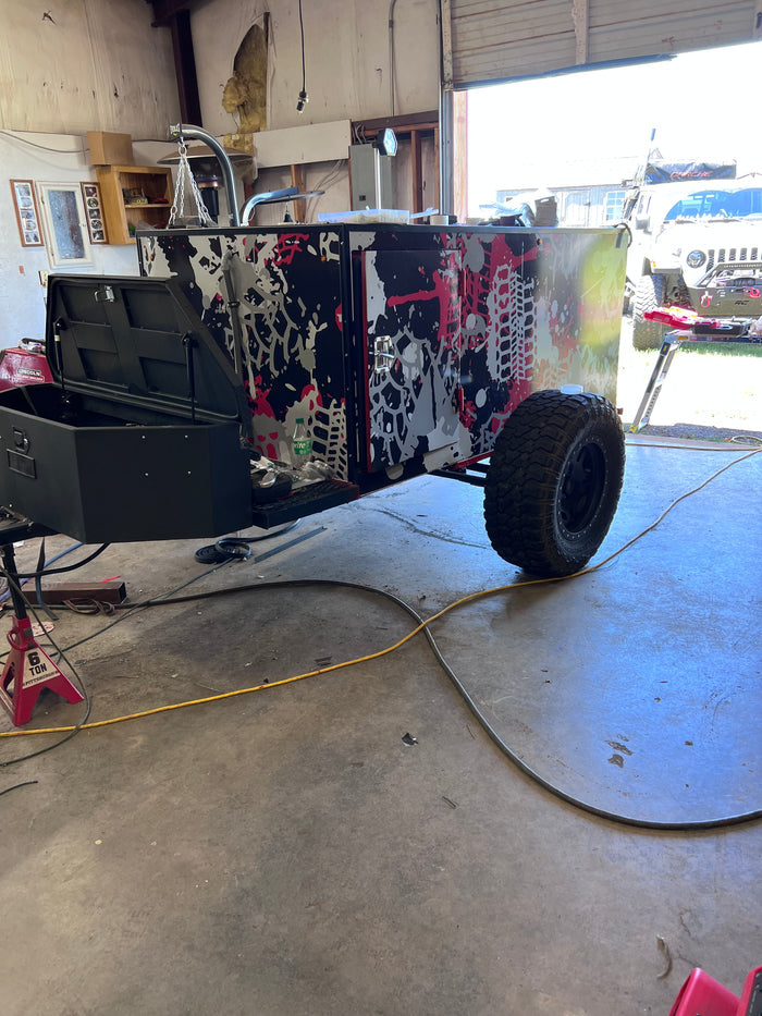 Red Tiger Vinyl Wrapped Trailer