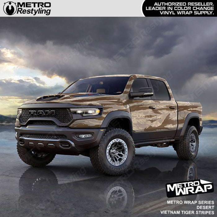 Vietnam Tiger Stripe Desert Truck Wrap
