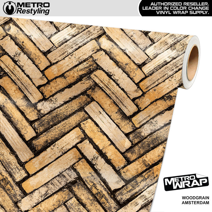 Metro Wrap Woodgrain Amsterdam Vinyl Film