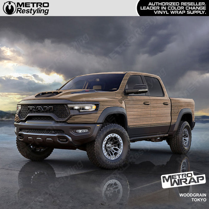 Metro Wrap Woodgrain Tokyo Car Wrap