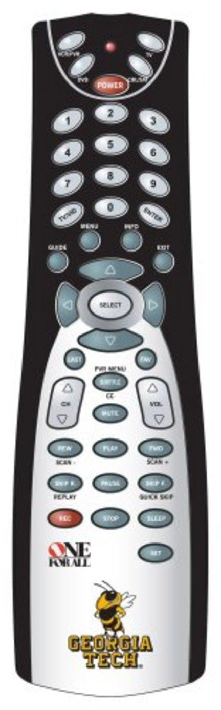 One For All 4 Device Universal Remote Control with Georgia Tech Logo and Colors