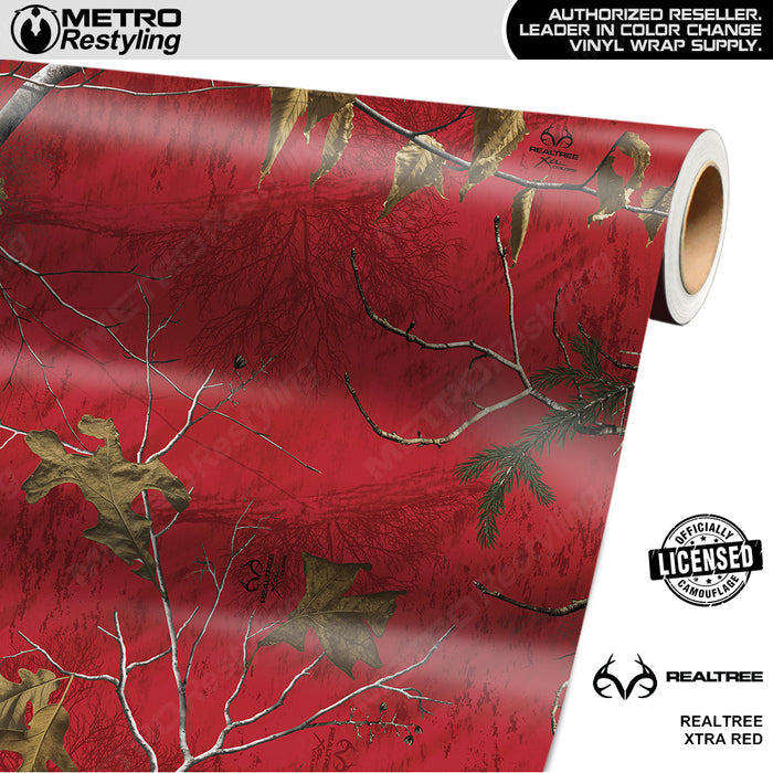 Realtree XTRA Red Camouflage Vinyl Wrap Film