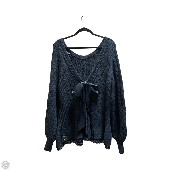 Sweater By Anthropologie In Blue, Size: L