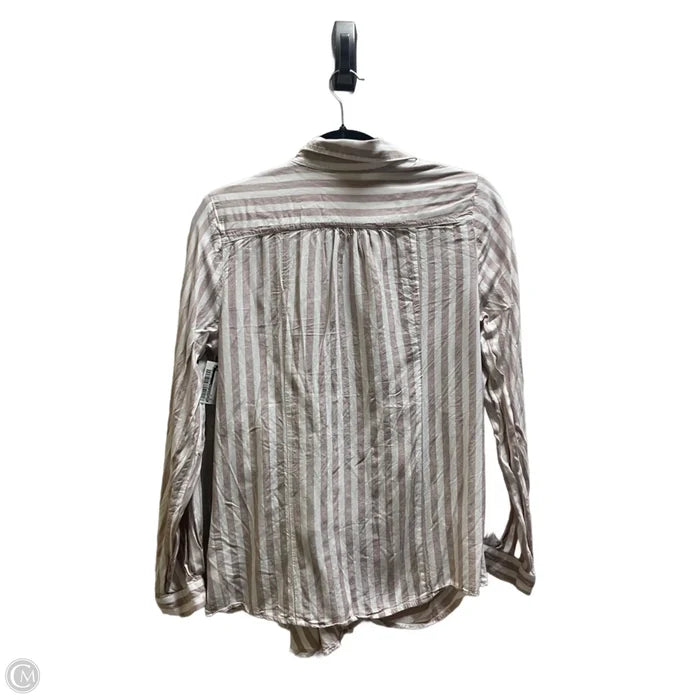 Top Long Sleeve By Anthropologie In Tan, Size: 8
