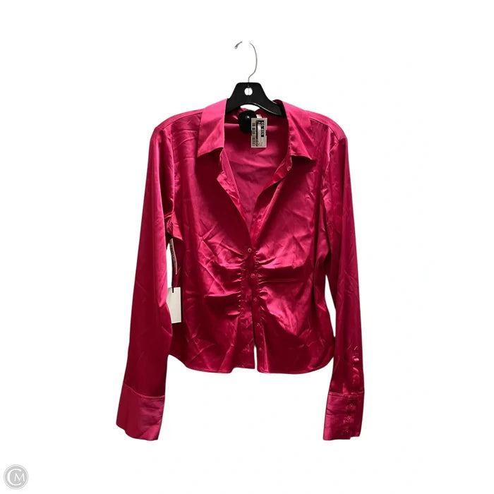 Top Long Sleeve By Babaton In Pink, Size: L