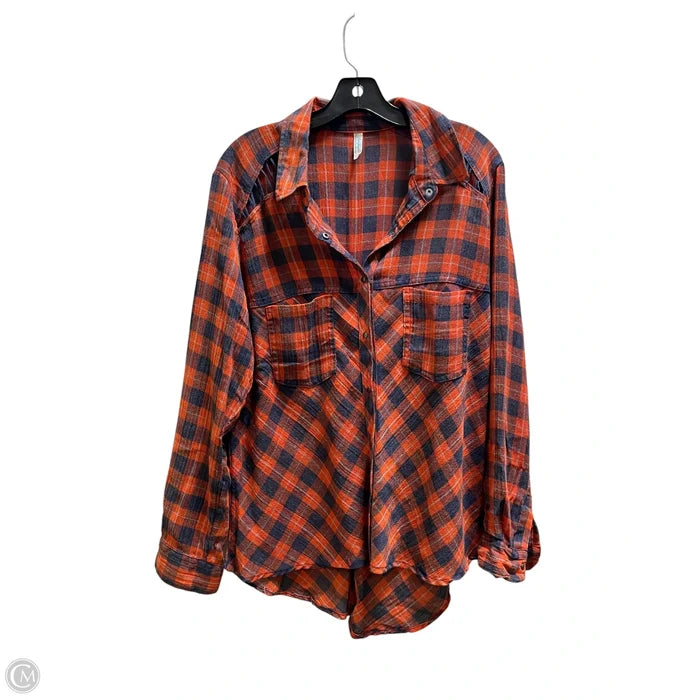Top Long Sleeve By Free People In Orange, Size: M
