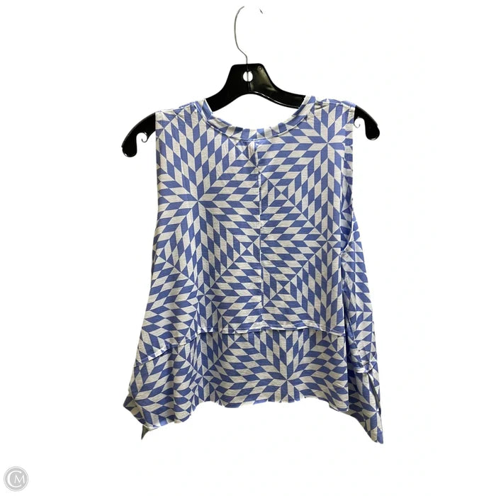 Top Sleeveless By Free People In Blue & Brown, Size: S
